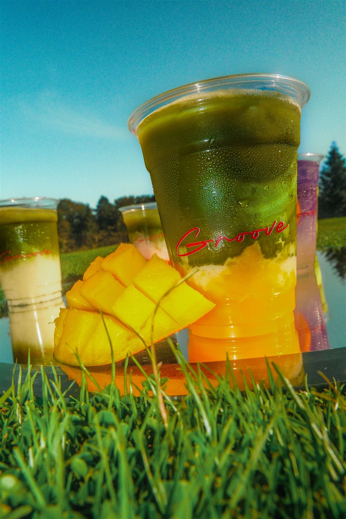Mango-Matcha im Groove-Becher